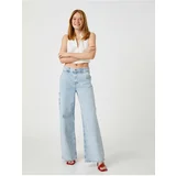 Koton High Waist Denim Pants Extra Wide Leg - Bianca Jeans