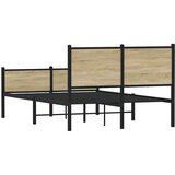  Metalni okvir kreveta bez madraca boja hrasta sonome 140x190 cm | shoptok.hr