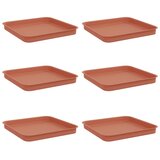  Kvadratna posuda za cvijeće 6 pcs Crvena cigla Plastika | Eponuda.com