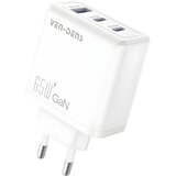 Ven-Dens GaN Hiter polnilni adapter s 3 - Portnim izhodom - 65W - Bela Cene