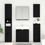  Kupaonski ormar s pohranom Crni hrast 64,5 x 33,5 x 59 cm | shoptok.hr