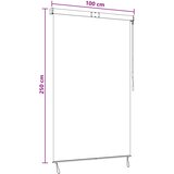 Rolo zavjesa Antracit i bijelo 100 x 250 cm Tkanina i aluminij | shoptok.hr
