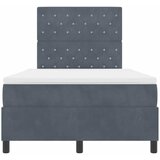  LED Box Spring Krevet s madracem Tamno siva 120 x 190 cm Baršun | shoptok.hr