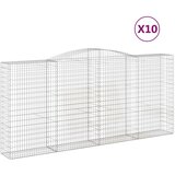 vidaXL obokane gabion košare 10 kos 400x50x180/200 cm pocink | Shoptok.si