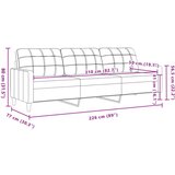  3-dijelni set sofa s jastucima krem baršunasti | shoptok.hr