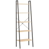 Samostojeće police s 5 razina svjetlosmeđe i crne 56x35x174 cm | shoptok.hr