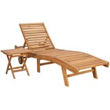  Ležaljka 2 pcs Smeđa Čvrsto teak drvo | shoptok.hr