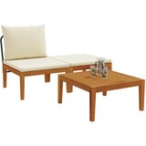 3 3 kom. Vrtni Lounge Set s Jastučićima Prirodna | shoptok.hr