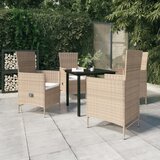 5-dijelni vrtni blagovaonski set s jastucima bež | Eponuda.com