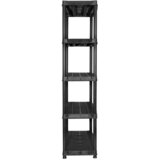 Police za pohranu s 5 razina crne 183 x 45,7 x 185 cm plastične | shoptok.hr