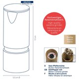 Kela MLINAC ZA SOL I PAPAR KAURI, 13x5,5cm BUKVA SVJETLOSMEĐA | shoptok.hr