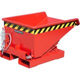 eurokraft pro Mini prekucni zaboj za ostružke, prostornina 0,275 m³, rdeč RAL 3000 | Shoptok.si