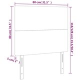  LED uzglavlje tamnozeleno 80x5x118/128 cm baršunasto | shoptok.hr
