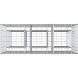  Gabionski uzdignuti krevet 2 pcs Srebrno 130 x 50 x 150 cm | shoptok.hr