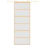  Klizna vrata zlatna 76x205 cm matirano staklo ESG i aluminij | shoptok.hr