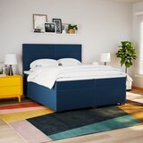  Krevet s oprugama i madracem plavi 200 x 200 cm od tkanine | shoptok.hr