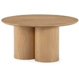 MOME Okrogla klubska mizica v hrastovem dekorju v naravni barvi ø 80 cm Lua – | Shoptok.si