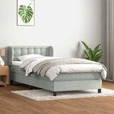 Box Spring krevet s madracem svijetlo sivi 80x210 cm baršun | shoptok.hr