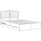  Bed Frame with Storage and Headboard Artisan Oak 160 x 200 cm | shoptok.hr