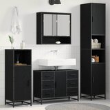  Set namještaja za kupaonicu 3 kom. Crni hrast 90 x 33 x 60 cm | shoptok.hr