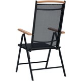  Zložljivi vrtni stoli 2 kosa aluminij in textilene črne barve, (20658567) | Shoptok.si