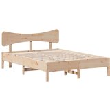 Maison Chic Posteljni okvir - Dvoposteljna postelja - Zakonska postelja brez vzmetnice 135x190 cm trdna borovina-J10681, (21777007) | Shoptok.si