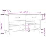  Klupa za cipele siva boja betona 102x35x55 cm konstruirano drvo | shoptok.hr