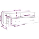 TV ormarić HAMAR boja meda 106 x 40 x 40 cm od masivne borovine | shoptok.hr