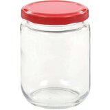 vidaXL stekleni kozarci z rdečimi pokrovi 96 kosov 230 ml | Shoptok.si