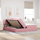  Postelja s shranjevanjem z vzmetnico Roza 100 x 200 cm, (5000101285) | Shoptok.si