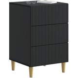  Noćni ormar s ladicama Crna 43 x 41 x 66,5 cm Konstruirano drvo | Eponuda.com