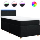  Krevet s oprugama i madracem crni 100 x 200 cm od tkanine | shoptok.hr