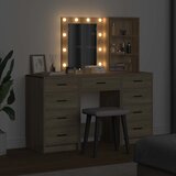  Toaletni stol s ladicama 3 pcs Smeđa Konstruirano drvo | shoptok.hr
