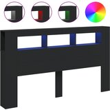  LED uzglavlje crno 180x18,5x103,5 cm konstruirano drvo | Eponuda.com