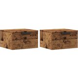 Maison Chic Stenski Dvo delni komplet Nočne omarice - Nočne mize artisan hrast 34x30x20 cm, (21688498) Cene