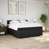  Krevet s oprugama i madracem crni 180x200 cm od tkanine | shoptok.hr