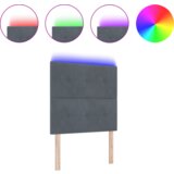 vidaXL LED Uzglavlje Tamno Sivo 80 cm Baršun | shoptok.hr