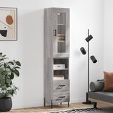  The Living Store Visoka omara siva sonoma 34,5x34x180 cm inženirski les - Visoka Omara, (21430413) Cene