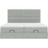 vidaXL Okvir kreveta s madracima svijetlosivi 160x200cm baršunasti | shoptok.hr