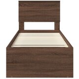  Okvir za krevet s uzglavljem Smeđi hrast 75 x 190 cm | shoptok.hr