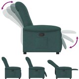  Naslonjač od tkanine tamnozeleni - Tamnozelena 1 Ručno guranje unatrag Ne | shoptok.hr