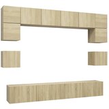 Maison Chic Komplet TV omarice - TV enot 8-delni sonoma hrast iverna plošča, (21699878) Cene