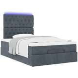  Okvir za krevet s madracima tamnosivi 120x190 cm baršunasti | shoptok.hr