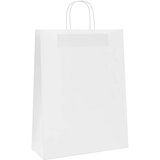  Papirnate vrećice 250 kom s ručkama bijele 32x12x42 cm | Eponuda.com