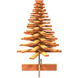 vidaXL Drveno ukrasno božićno drvce voštano smeđi 100 cm od borovine | shoptok.hr