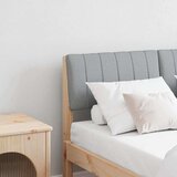 vidaXL Tapecirano vzglavje Svetlo siva 120 cm Masivno borovo les | Shoptok.si