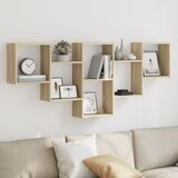vidaXL Stenska polica sonoma hrast 159x18x66 cm inženirski les | Shoptok.si