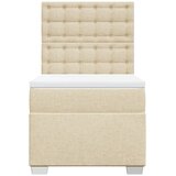  Krevet s oprugama i madracem krem 90 x 200 cm od tkanine | shoptok.hr