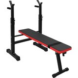 vidaXL Podesivi bench za težinu s dip stanicom Crni čelik | shoptok.hr