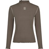 ESKADRON Rebrasta majica z visokim ovratnikom, grey-brown - M | Shoptok.si